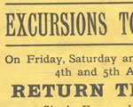 Leaflet advertising excursions to Dublin for the RDS horse show July 1934. On loan from Holy Trinity Heritage Centre