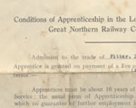 Conditions of apprenticeship for the locomotive department of GNR at Dundalk Works, c.1933. Taken from Paddy Mallon collection
