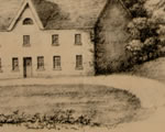 Sketch of two houses and bleach mill on the estate of Richard Coulter